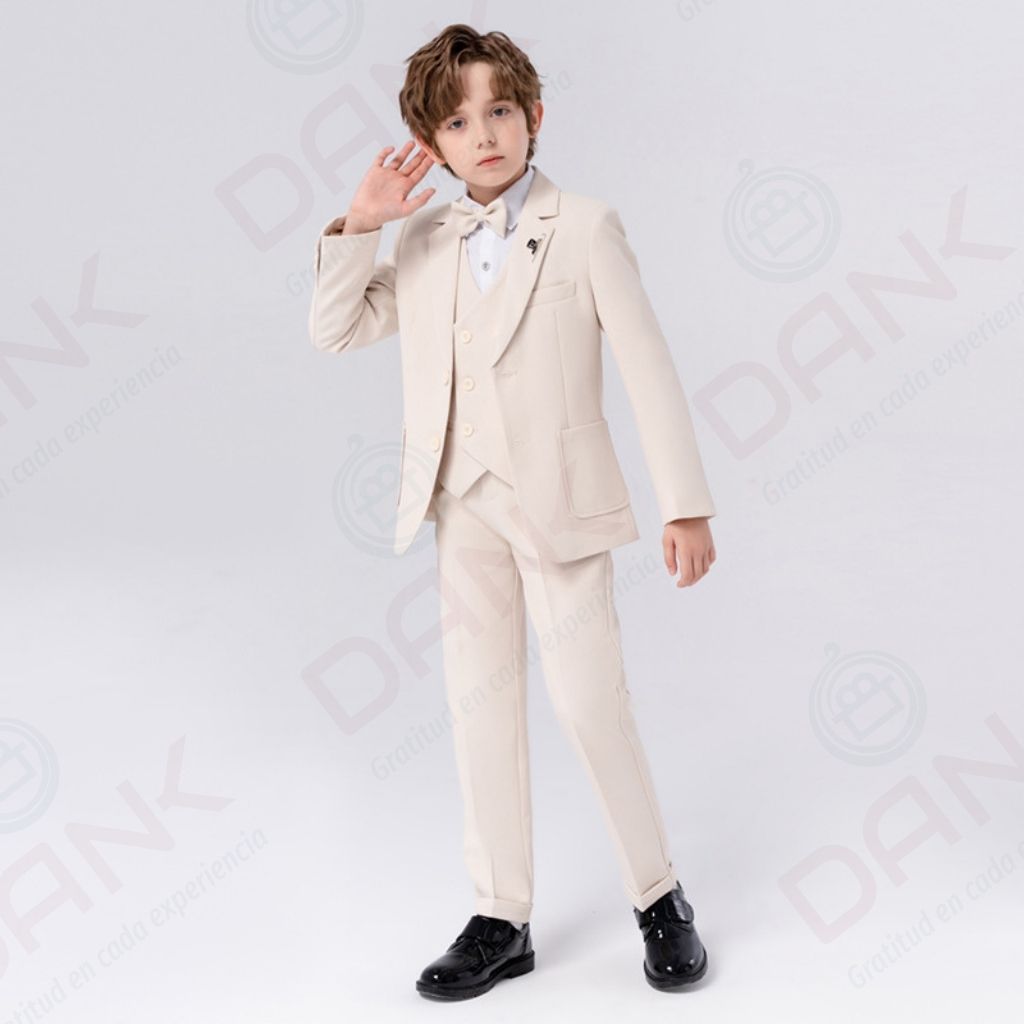 Traje Formal de Niño 5 Piezas con Chaleco