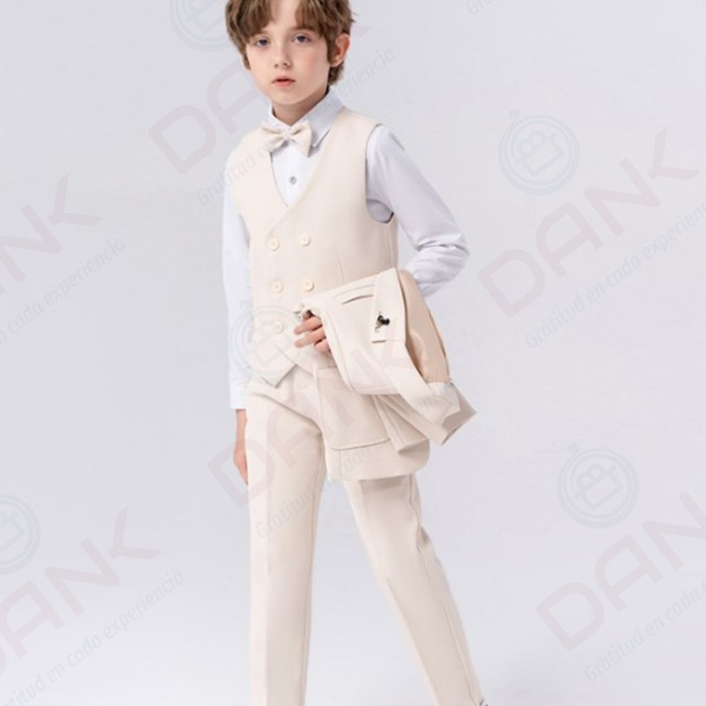 Traje Formal de Niño 5 Piezas con Chaleco - Imagen 5