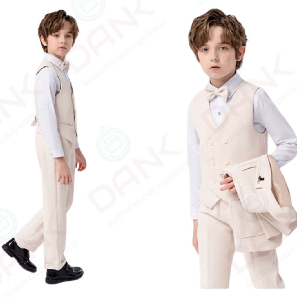 Traje Formal de Niño 5 Piezas con Chaleco - Imagen 6